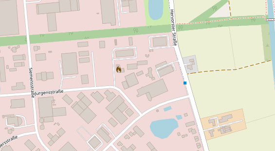 Abwasserfirma & Abwasserbetrieb auf Satellitenbild