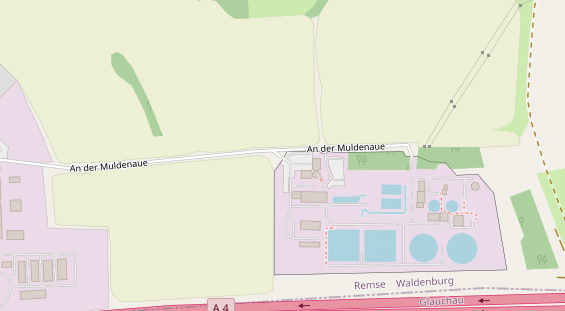 Abwasserfirma & Abwasserbetrieb auf Satellitenbild