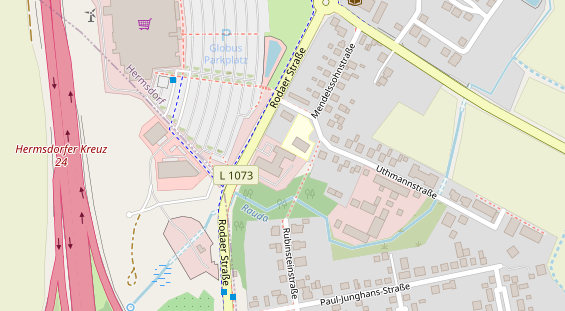 Abwasserfirma & Abwasserbetrieb auf Satellitenbild