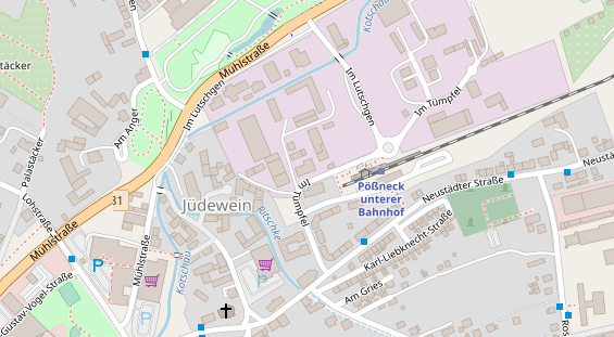 Abwasserfirma & Abwasserbetrieb auf Satellitenbild