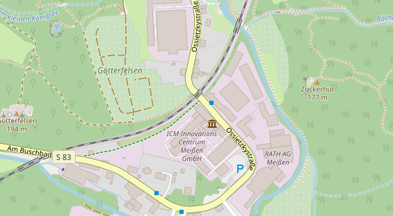 Abwasserfirma & Abwasserbetrieb auf Satellitenbild